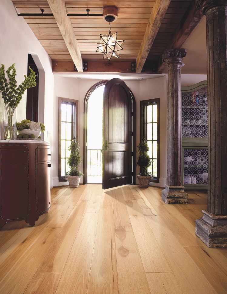 hardwood flooring in an elegant entryway