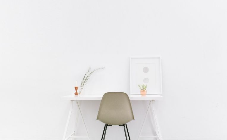 Minimalist White Desk Setup