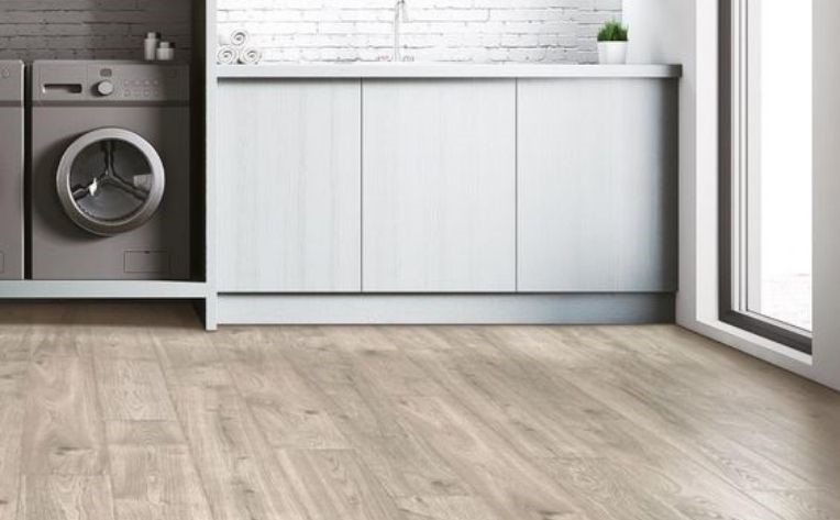 Wood-Look Flooring Laundry Area