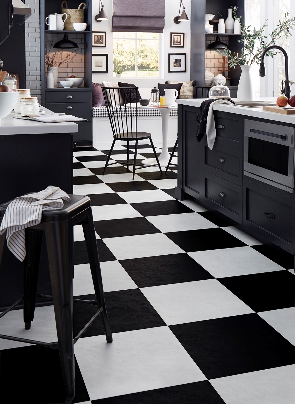 Black And White Kitchen Floor Tile Ideas Flooring Ideas