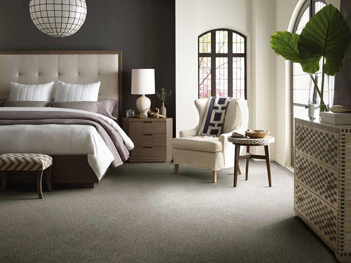 waterproof carpet flooring in large master bedroom