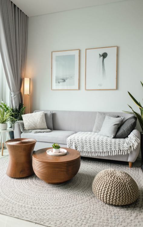 Curved shapes in living room design